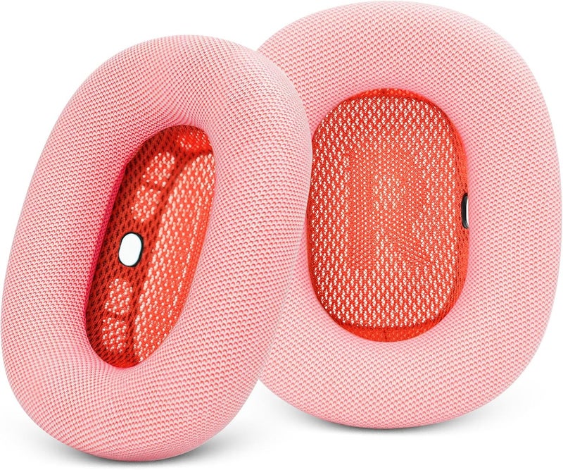 GEVO Upgraded Ear Cushions Replacement Earpads for Apple AirPods Max Headphones, Protein Leather Ear Pads Cover with Memory Foam and Magnet for AirPods Max (Pink) - Image 1